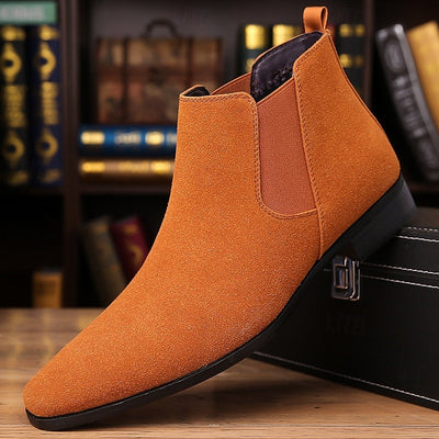 Mathias | Men's Pointed Toe Leather Chelsea Boots