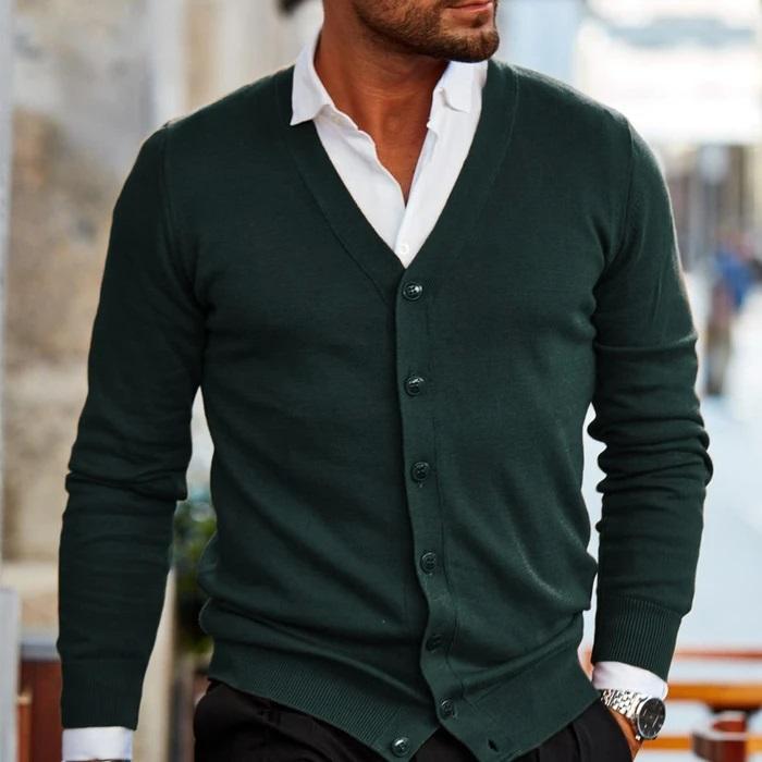 Adrian | Men's V-Neck Button Up Cardigan