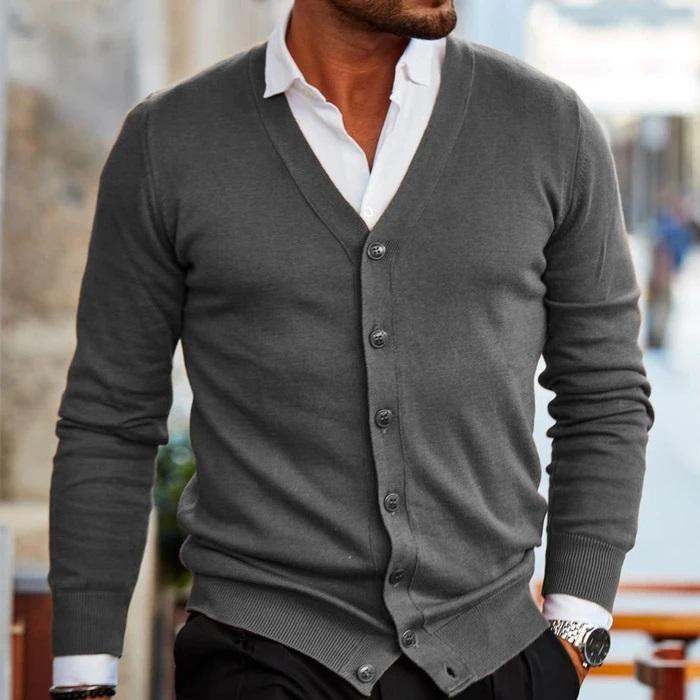 Adrian | Men's V-Neck Button Up Cardigan