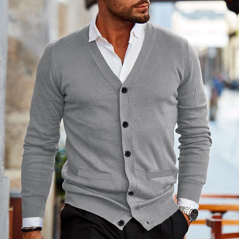 Adrian | Men's V-Neck Button Up Cardigan