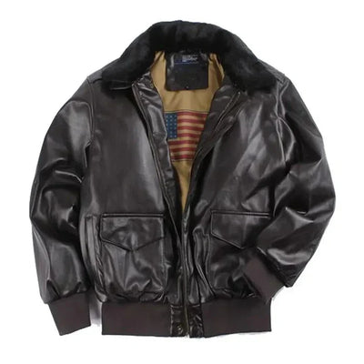 Albert | Men's Leather Flight Bomber Jacket