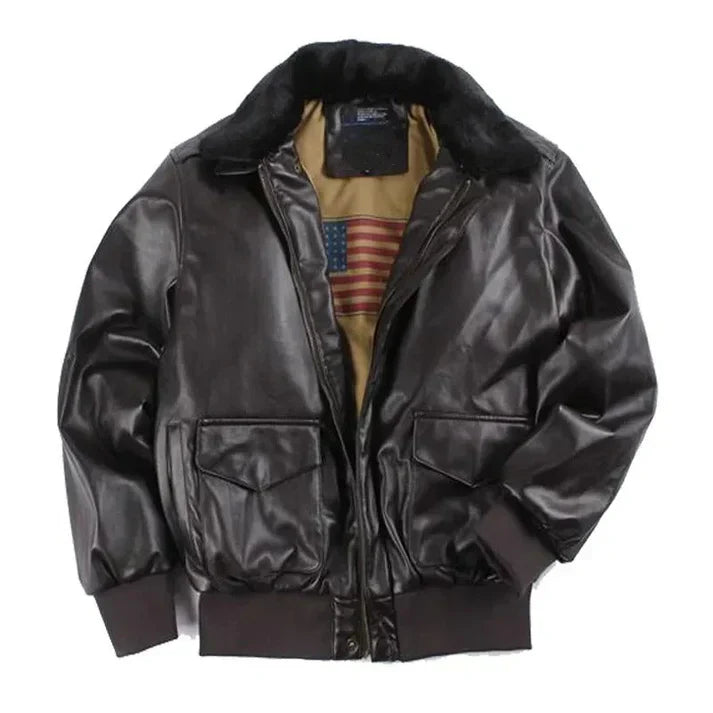 Albert | Men's Leather Flight Bomber Jacket