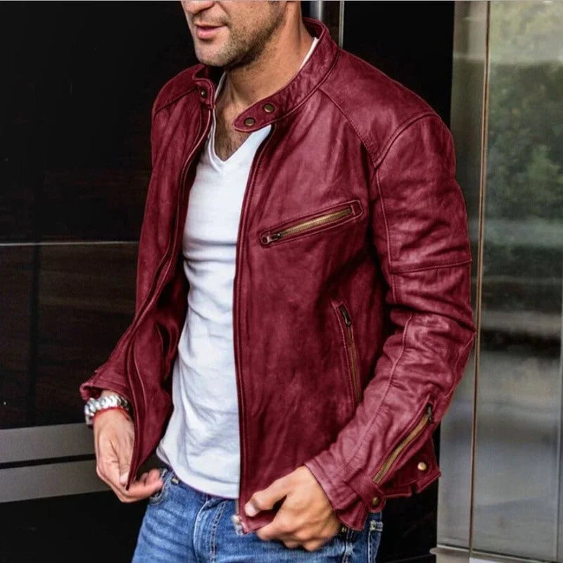 Ambrose | Men's Leather Cafe Racer Jacket