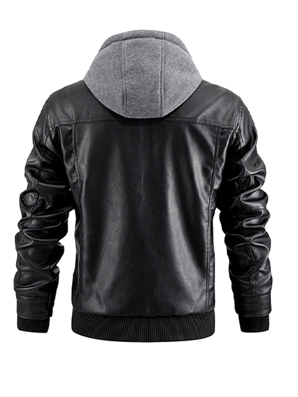 Anders | Men's Hooded Padded Leather Jacket
