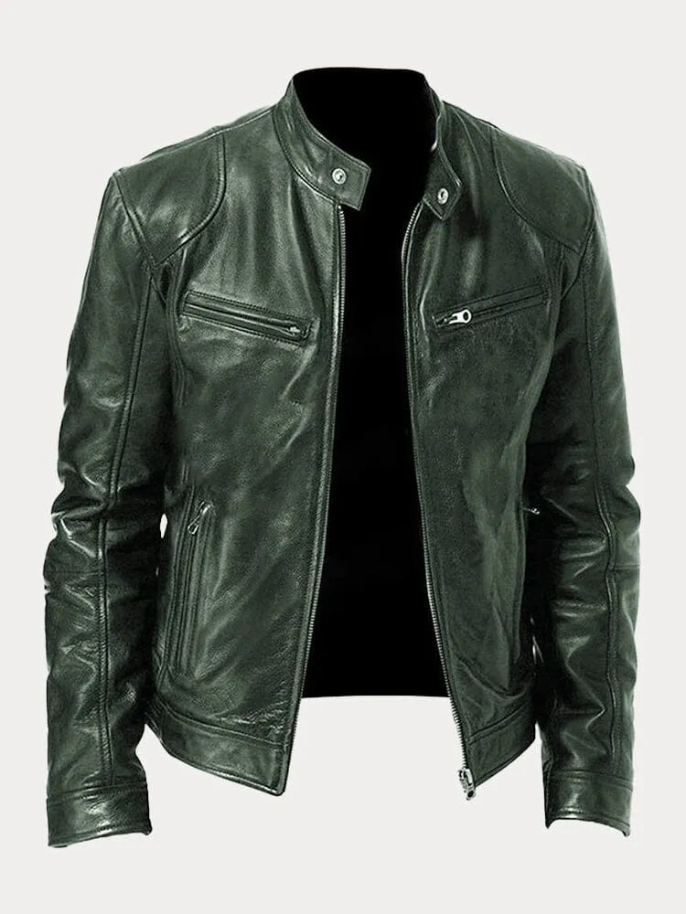 Archer | Men's Faux Leather Biker Jacket