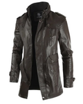 Arlo | Men's Long Leather Biker Jacket
