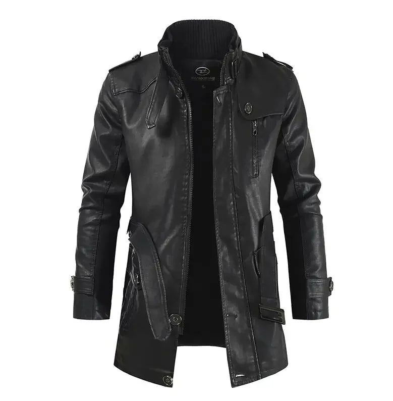 Arlo | Men's Long Leather Biker Jacket