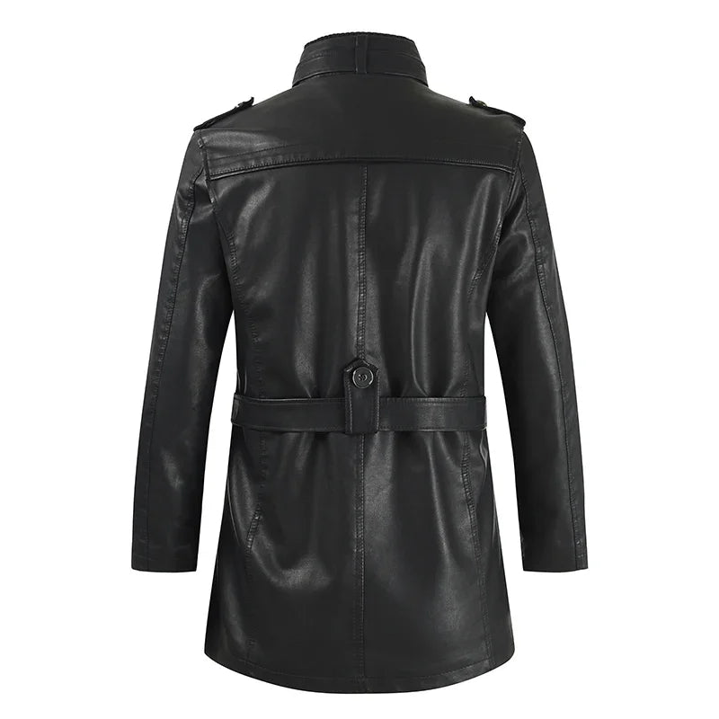 Arlo | Men's Long Leather Biker Jacket