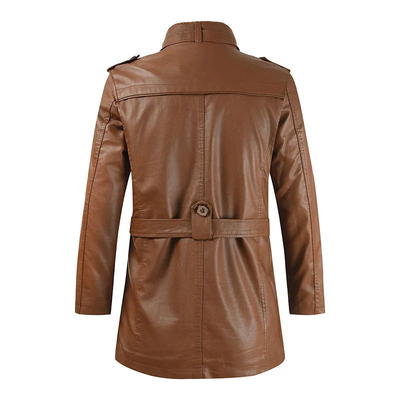 Arlo | Men's Long Leather Biker Jacket