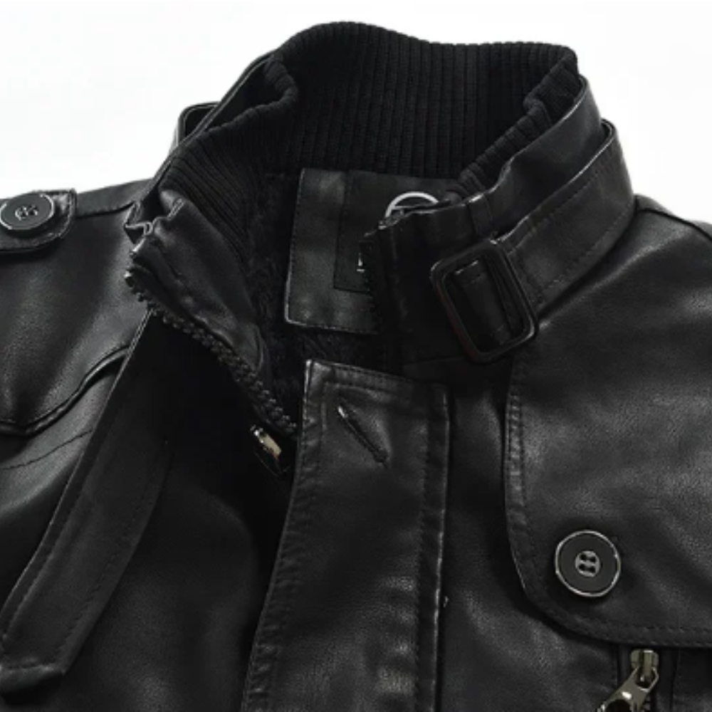 Arlo | Men's Long Leather Biker Jacket