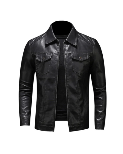 Armand | Men's Faux Leather Trucker Jacket