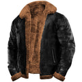 Arthur | Men's Faux Leather Sherpa Bomber Jacket