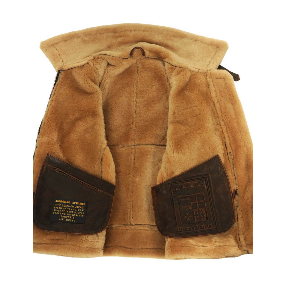 Asher | Men's Leather Aviator Bomber Jacket
