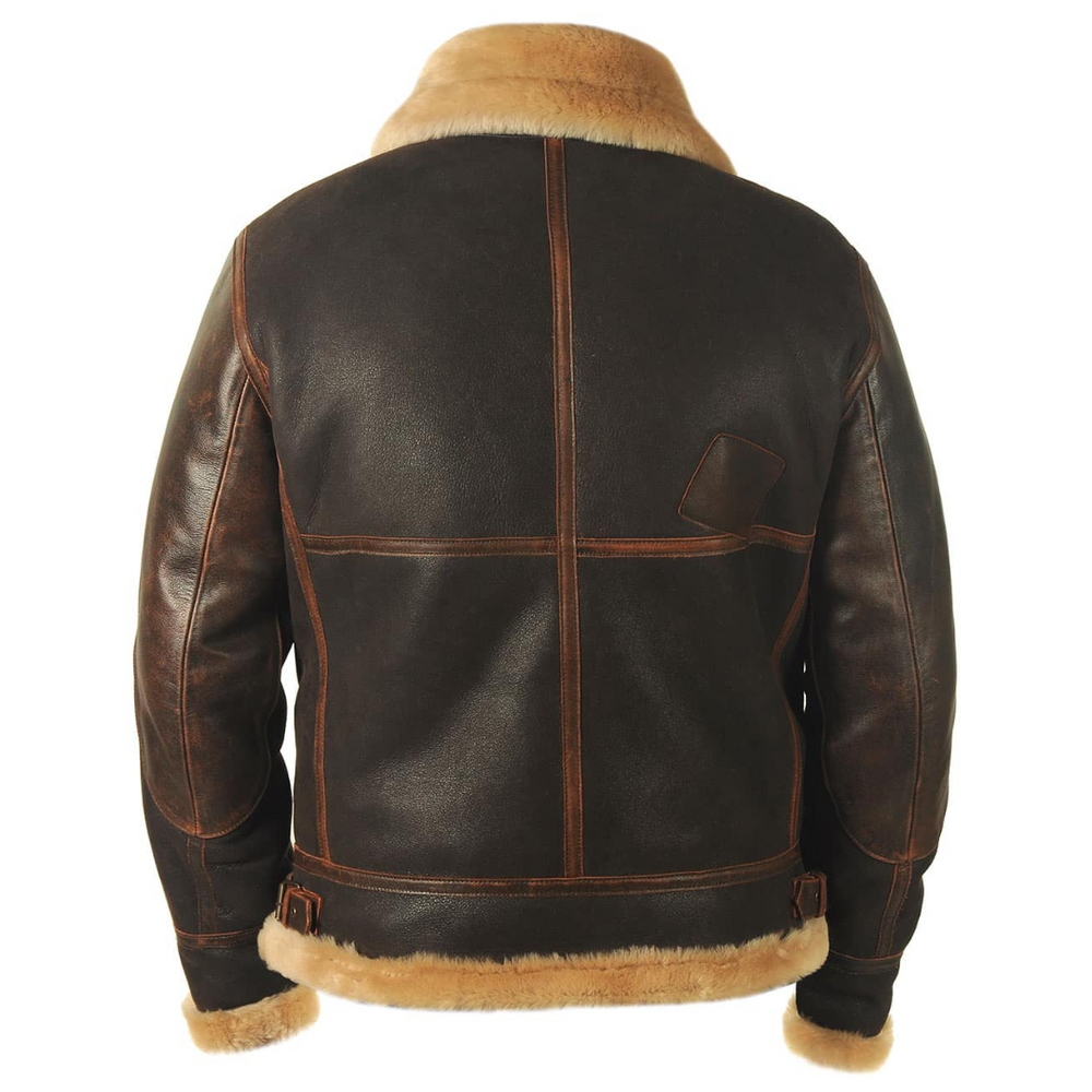 Asher | Men's Leather Aviator Bomber Jacket