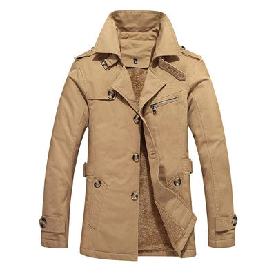 Atticus | Men's Padded Fleece-Lined Trench Coat