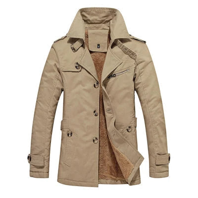 Atticus | Men's Padded Fleece-Lined Trench Coat