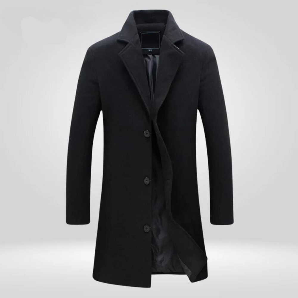 Augustine | Men's Long Wool-Blend Overcoat