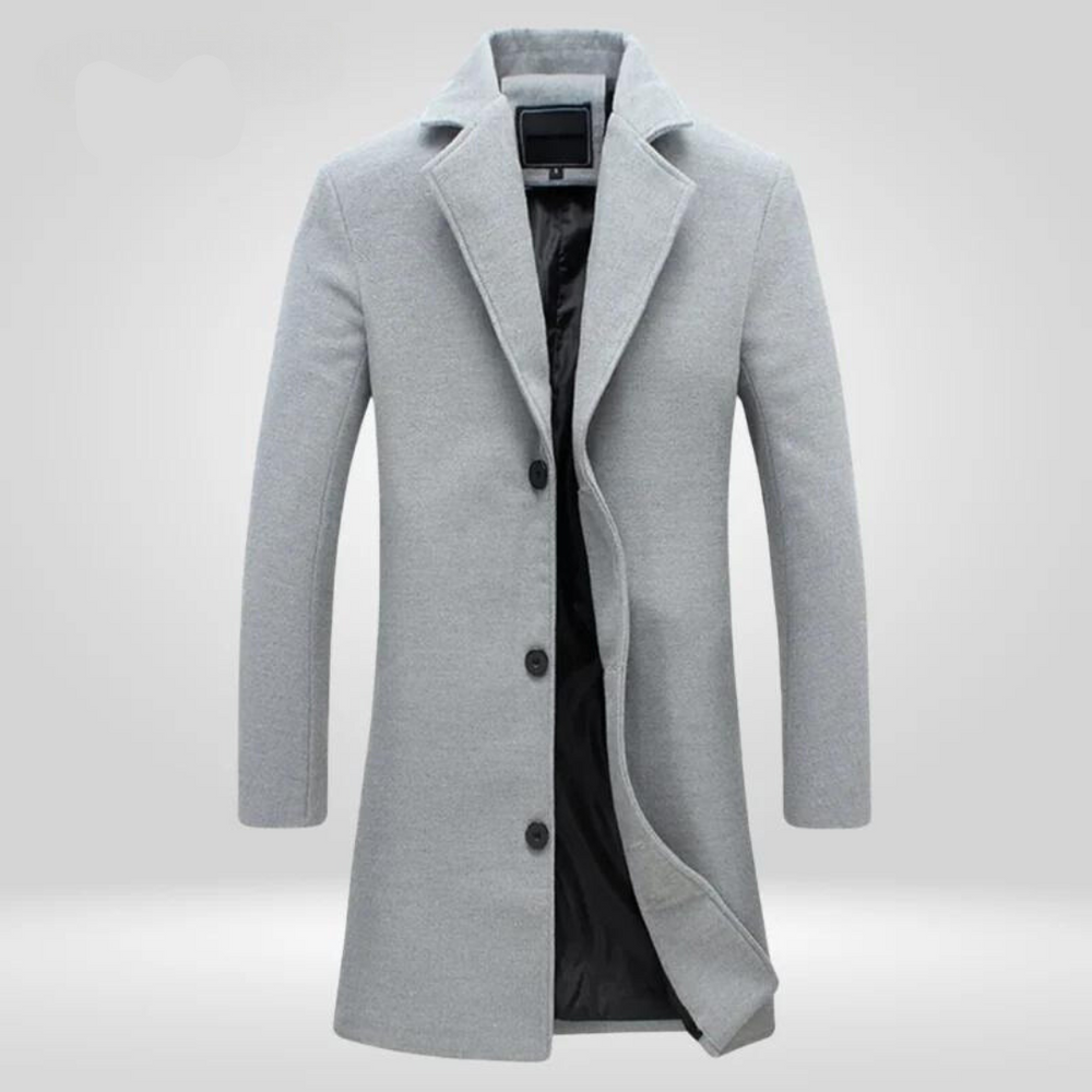 Augustine | Men's Long Wool-Blend Overcoat