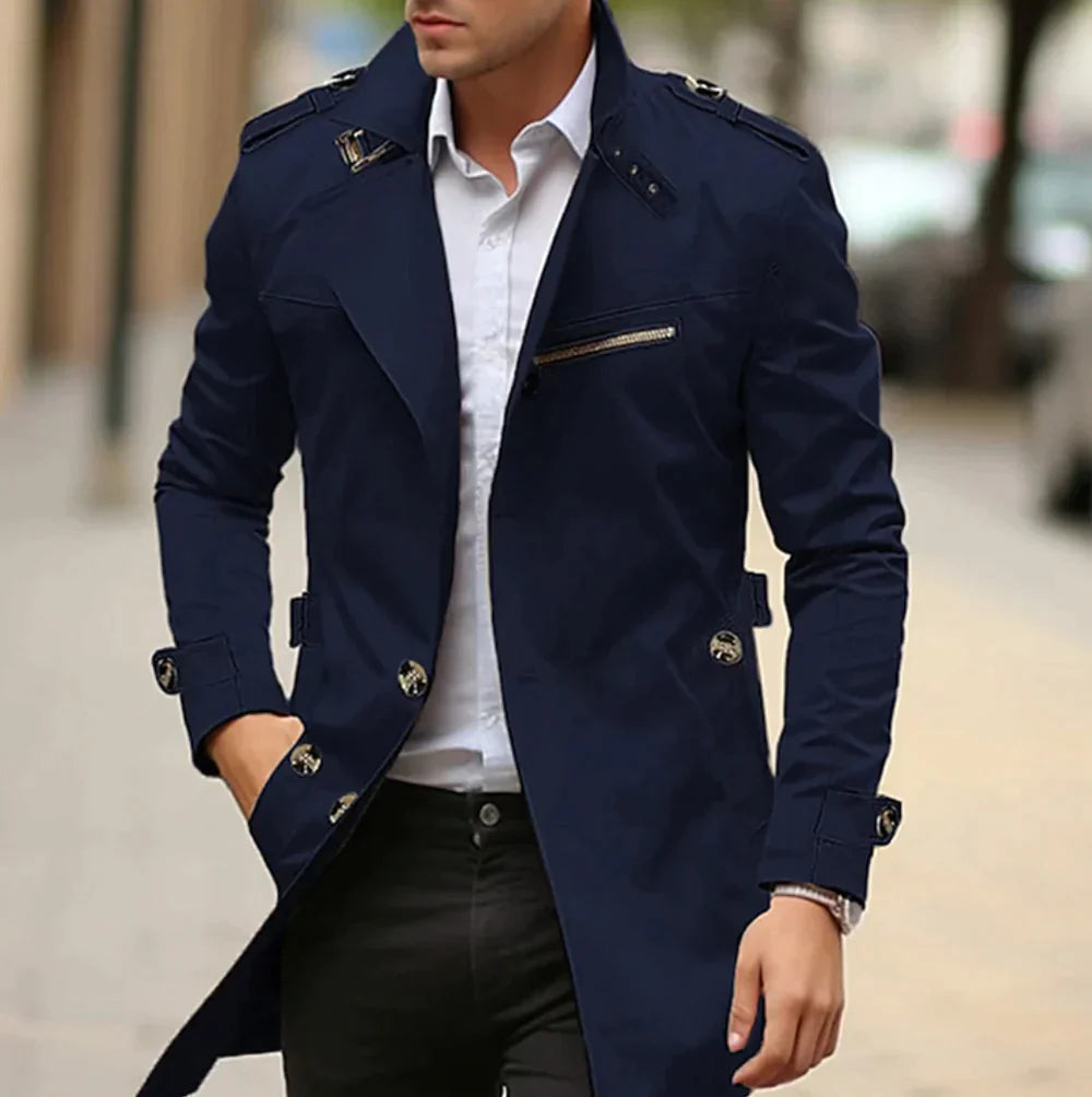 Barnaby | Men's Slim Fit Trench Coat