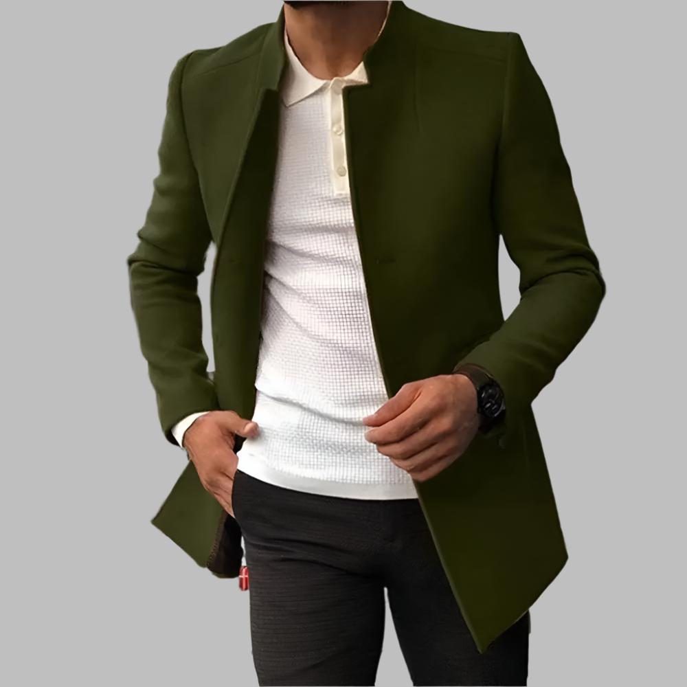 Bennett | Men's Long Stand Collar Overcoat