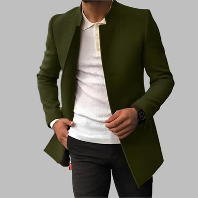 Bennett | Men's Long Stand Collar Overcoat