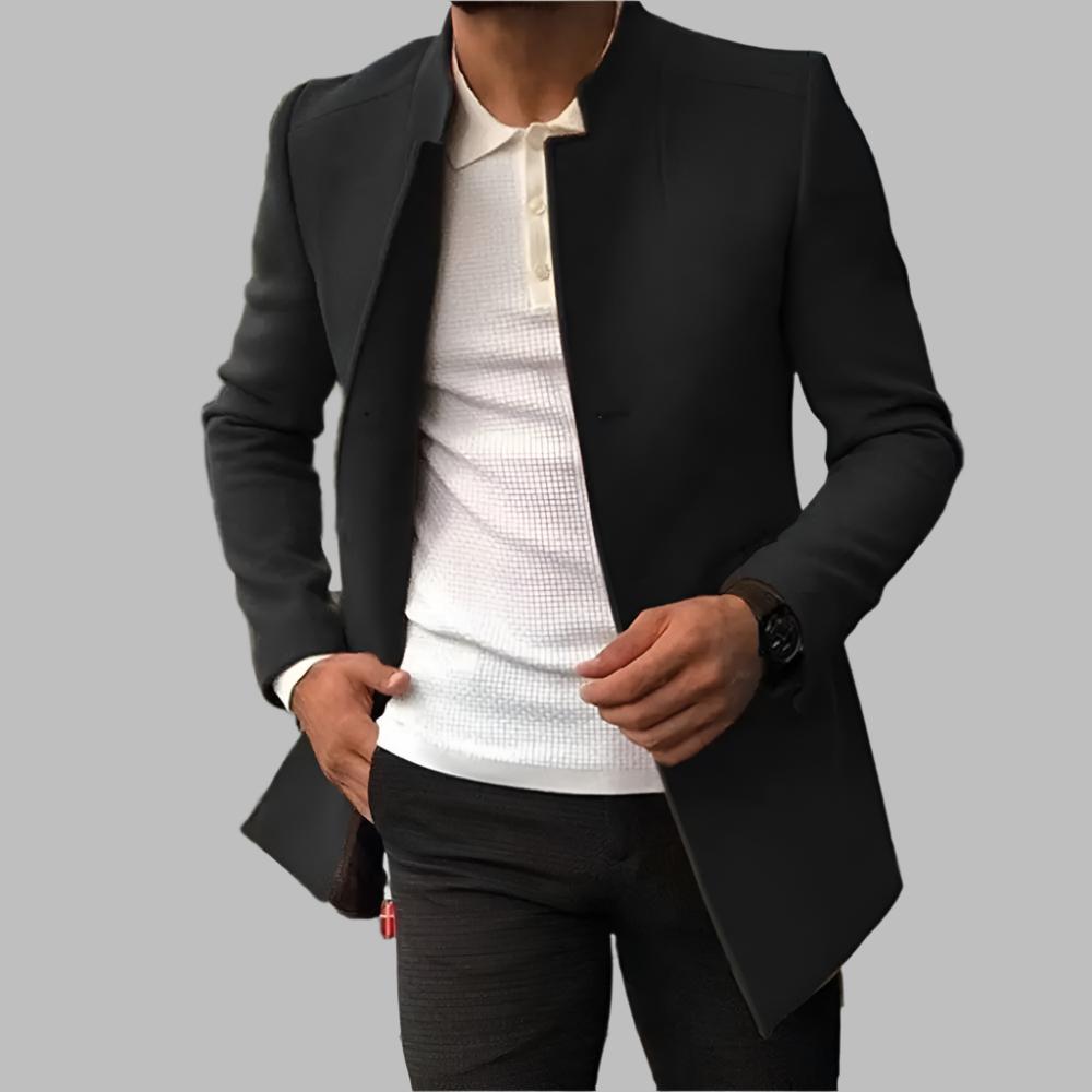 Bennett | Men's Long Stand Collar Overcoat