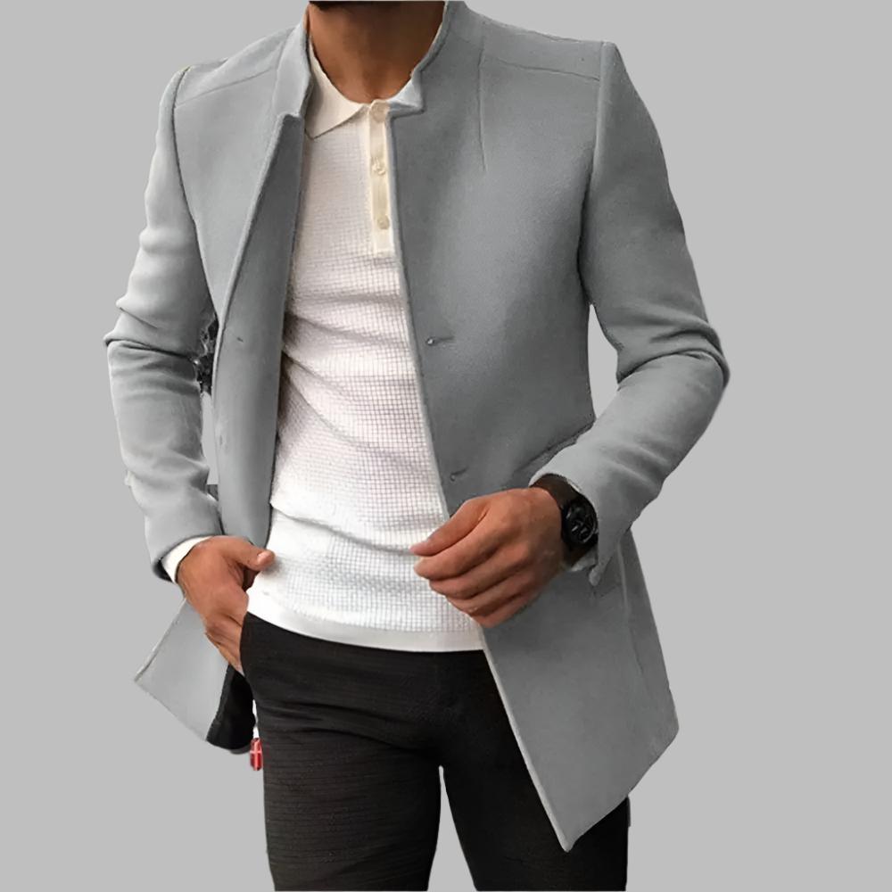 Bennett | Men's Long Stand Collar Overcoat
