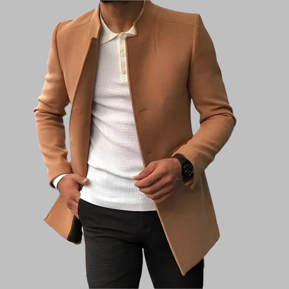 Bennett | Men's Long Stand Collar Overcoat