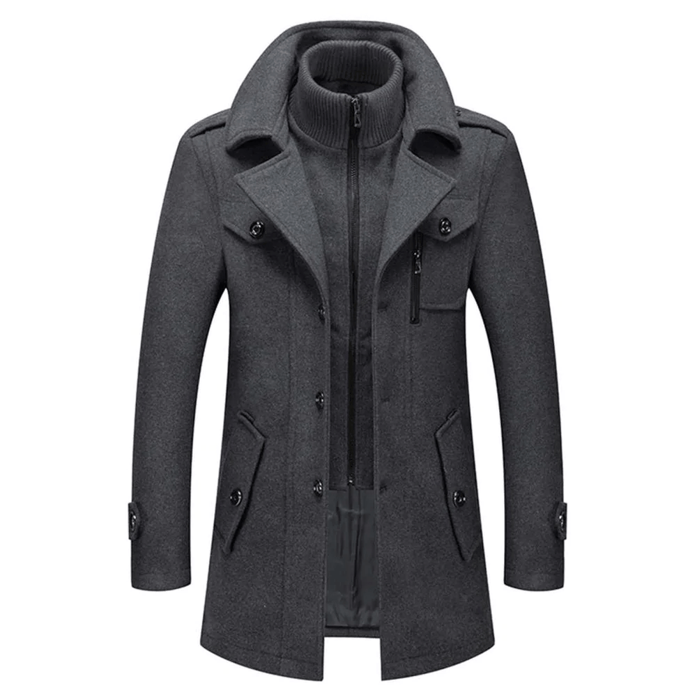 Bertram | Men's Padded Stand Collar Coat
