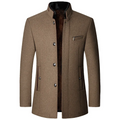Blaise | Men's Double Collar Wool-Blend Overcoat