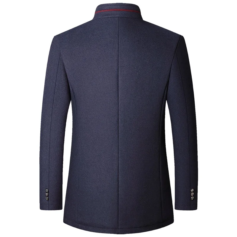 Blaise | Men's Double Collar Wool-Blend Overcoat