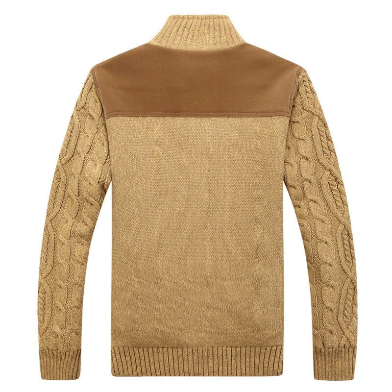 Brendan | Men's Fleece Lined Cable Knit Cardigan