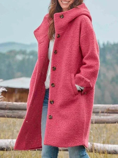 Brielle | Women's Long Hooded Fleece Coat