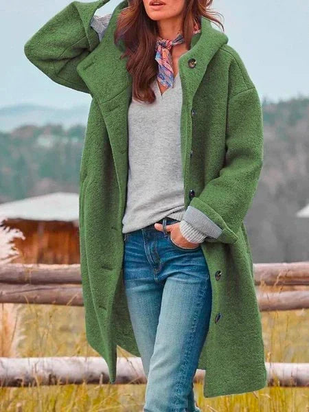 Brielle | Women's Long Hooded Fleece Coat