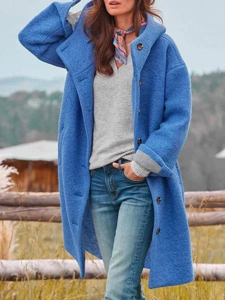 Brielle | Women's Long Hooded Fleece Coat