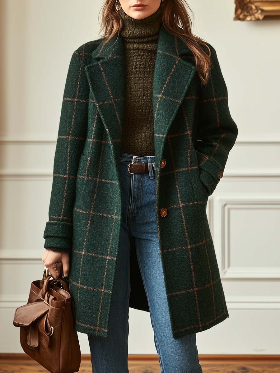 Camille | Women's Tweed Check Coat