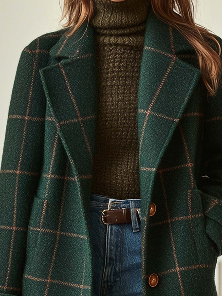 Camille | Women's Tweed Check Coat