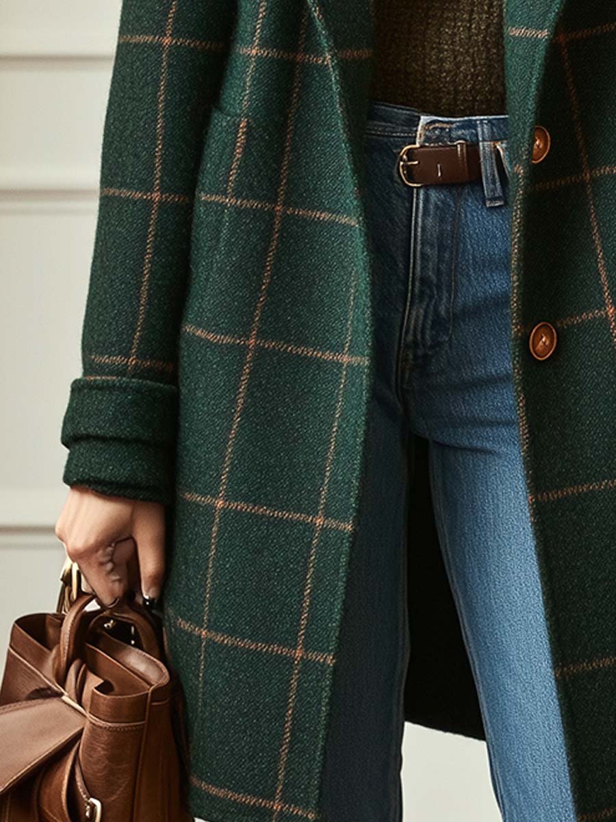 Camille | Women's Tweed Check Coat