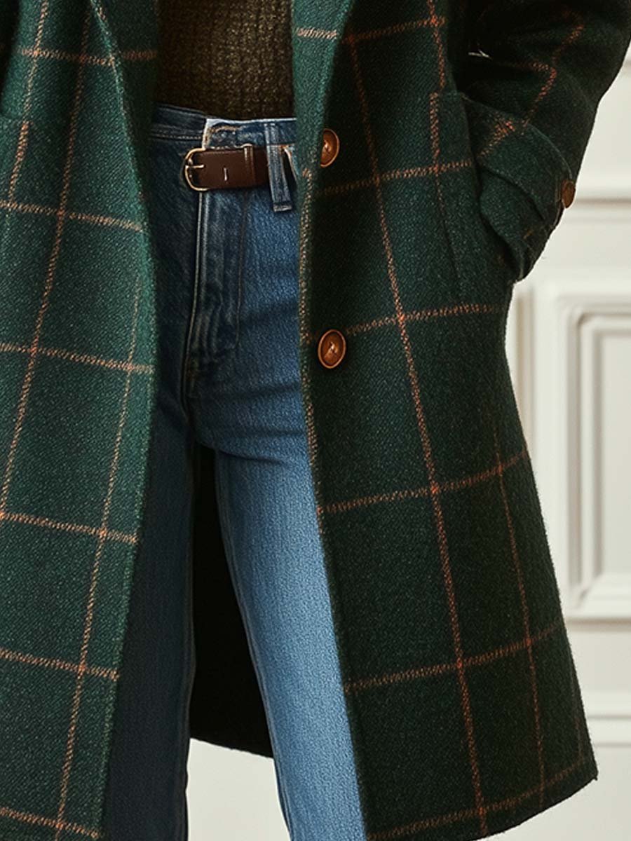 Camille | Women's Tweed Check Coat