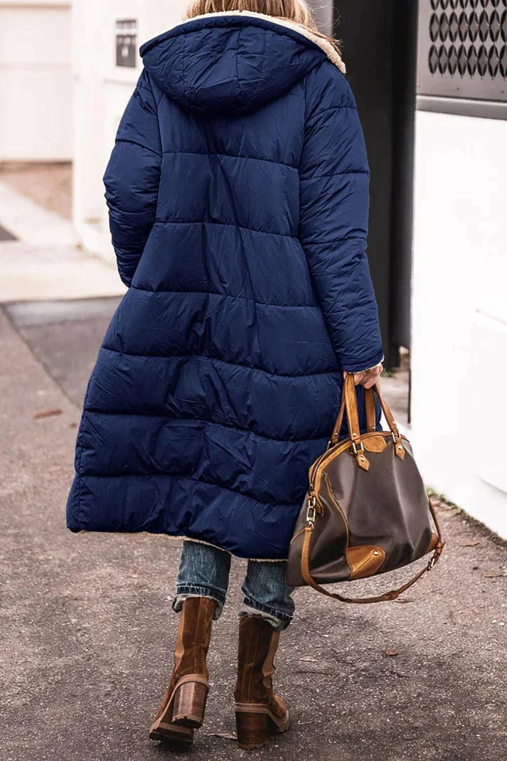 Carys | Women's Long Reversible Hooded Coat