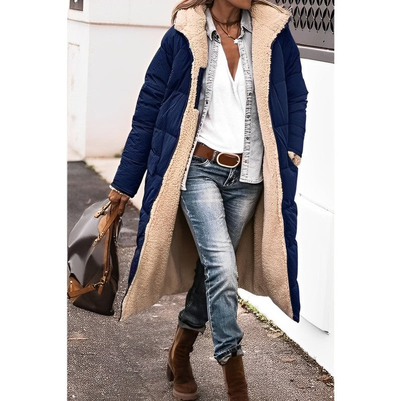 Carys | Women's Long Reversible Hooded Coat