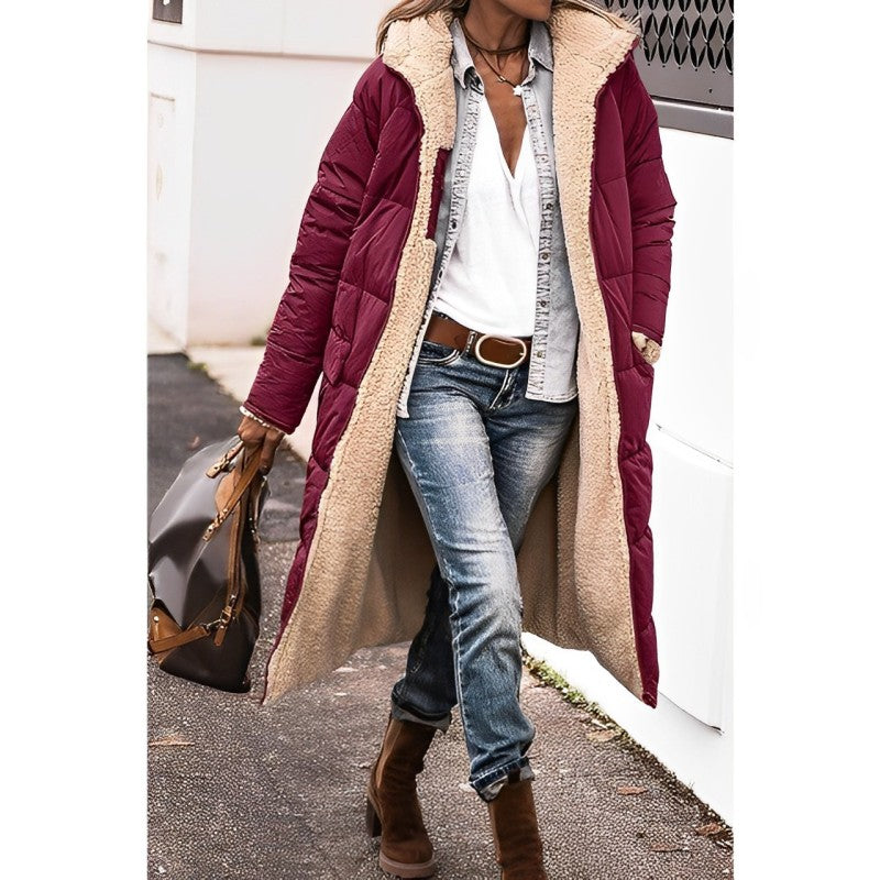 Carys | Women's Long Reversible Hooded Coat