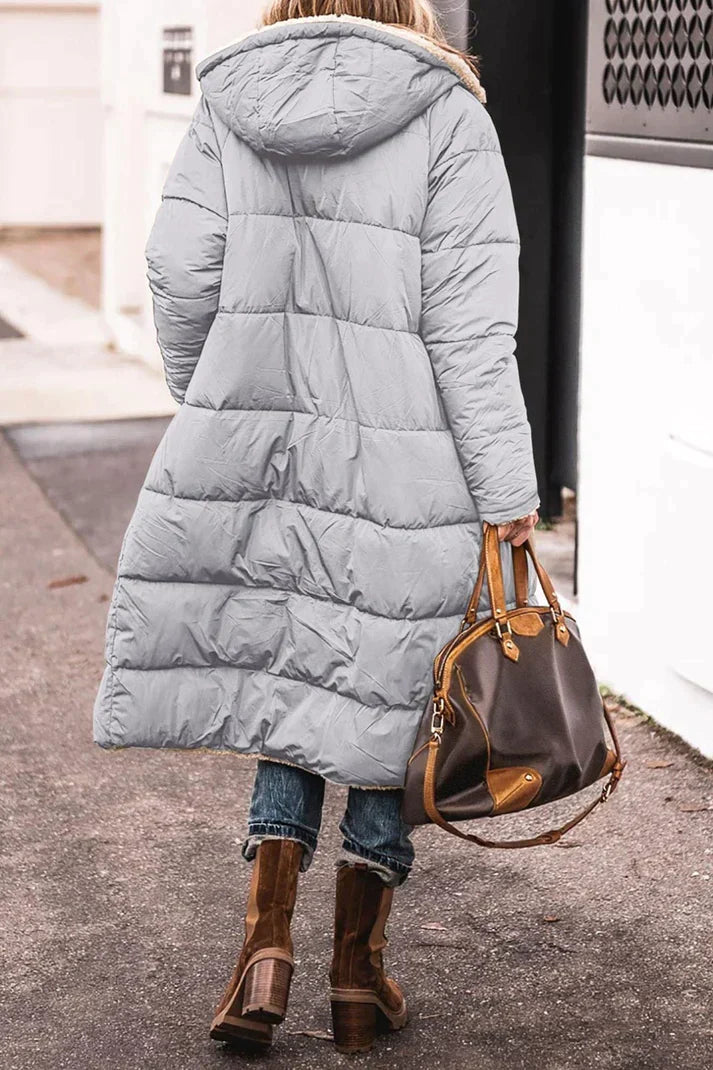 Carys | Women's Long Reversible Hooded Coat