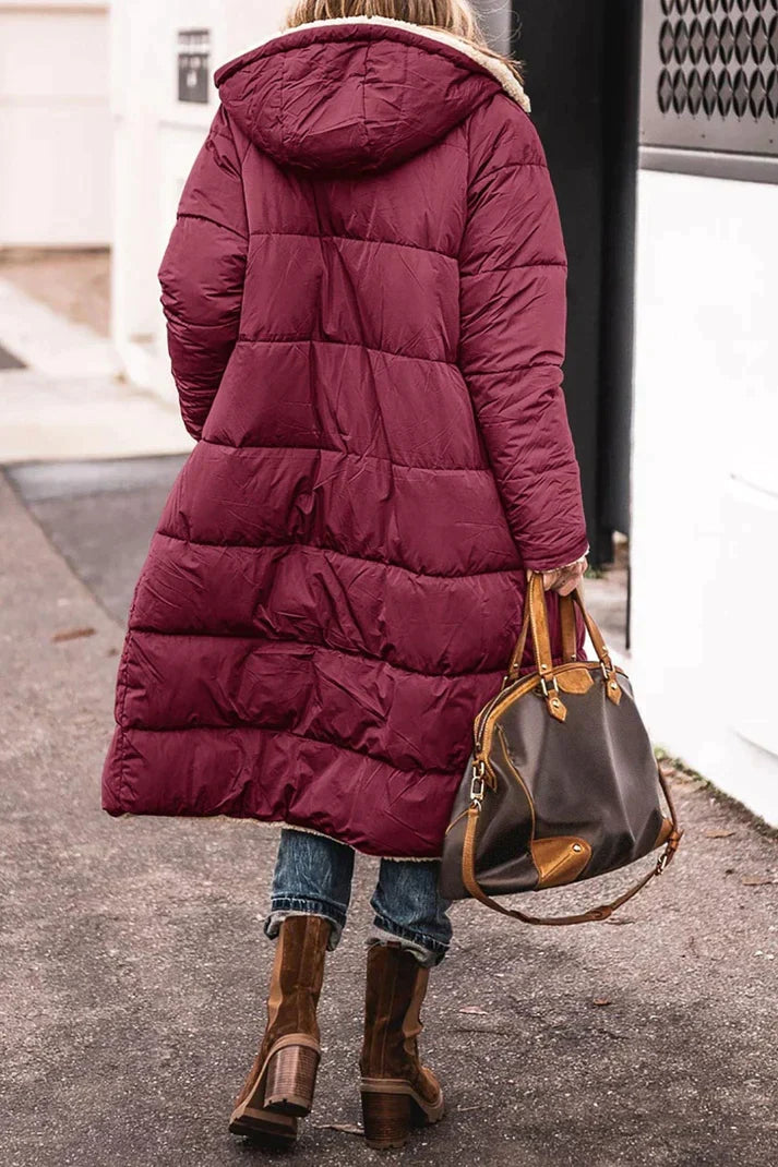 Carys | Women's Long Reversible Hooded Coat