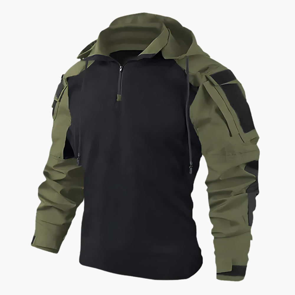 Casper | Men's Tactical Quarter-Zip Hooded Jacket