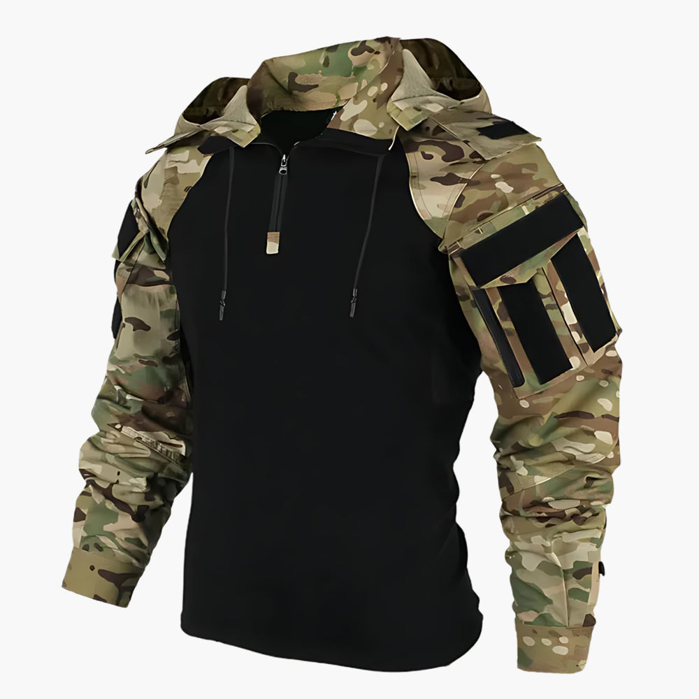Casper | Men's Tactical Quarter-Zip Hooded Jacket