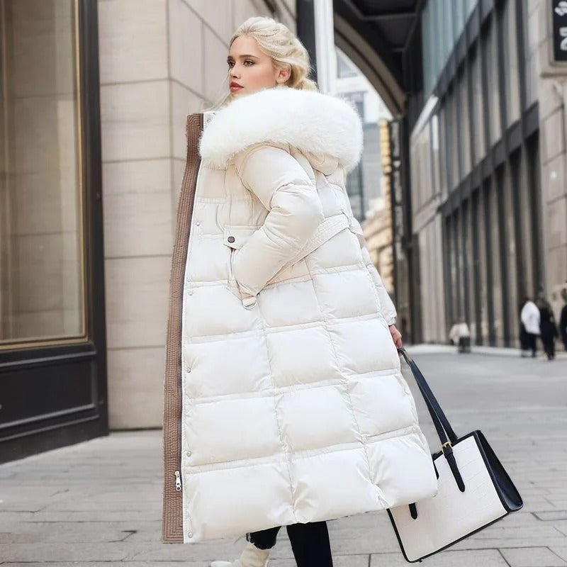 Clara | Women's Long Belted Puffer Coat