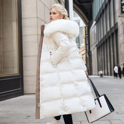 Clara | Women's Long Belted Puffer Coat