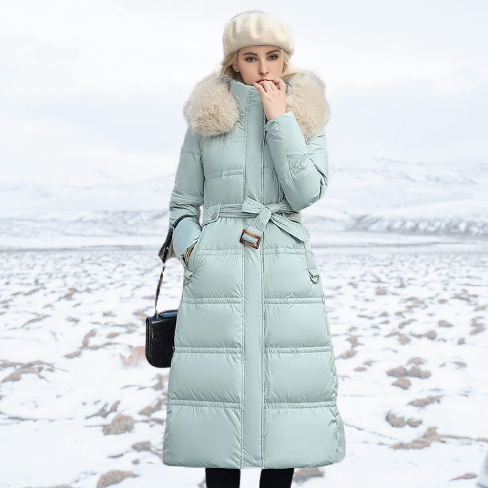 Clara | Women's Long Belted Puffer Coat