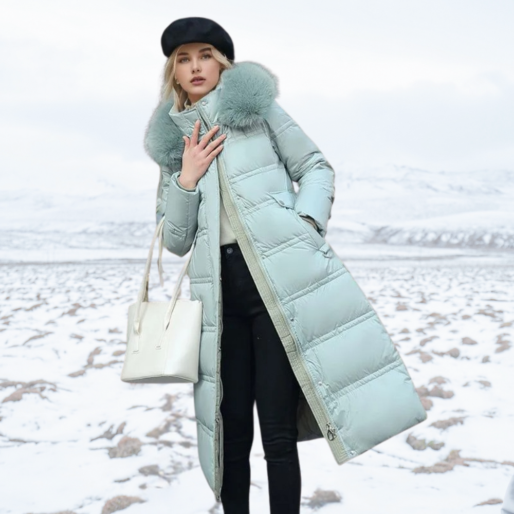Clara | Women's Long Belted Puffer Coat